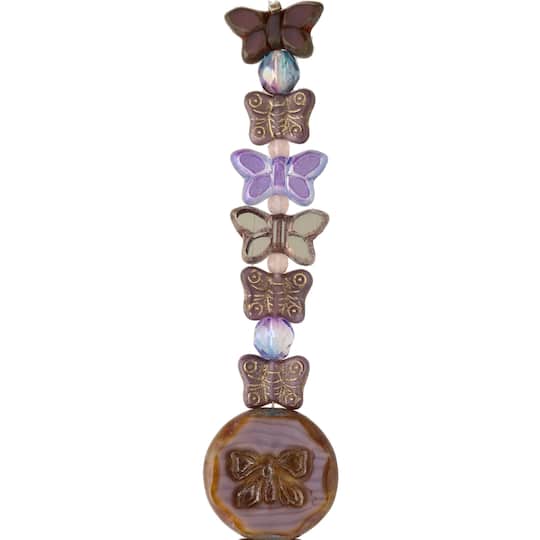 Purple Czech Glass Butterfly Bead Mix by Bead Landing&#x2122;